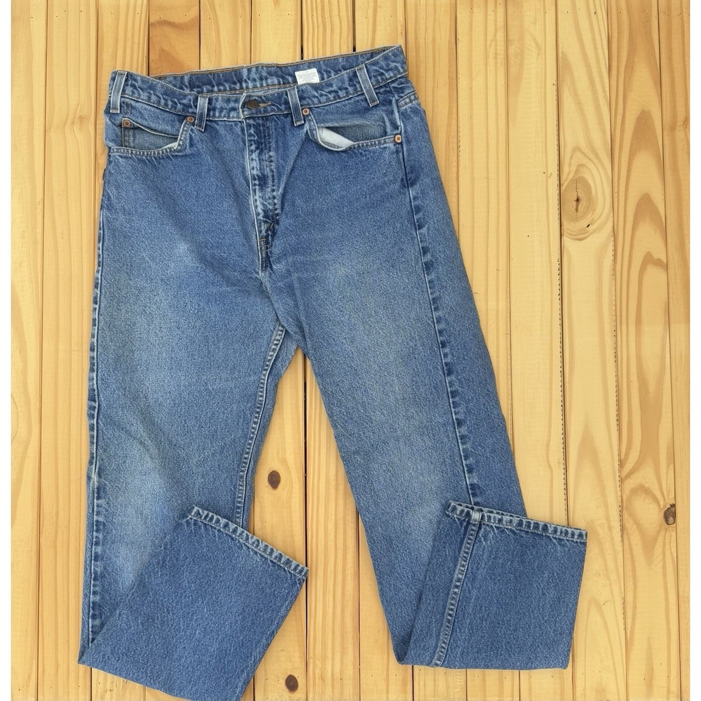 Vintage‎ 90s  505 Levis Jeans Orange Tab Regular Fit Straight Leg 34x32 1996